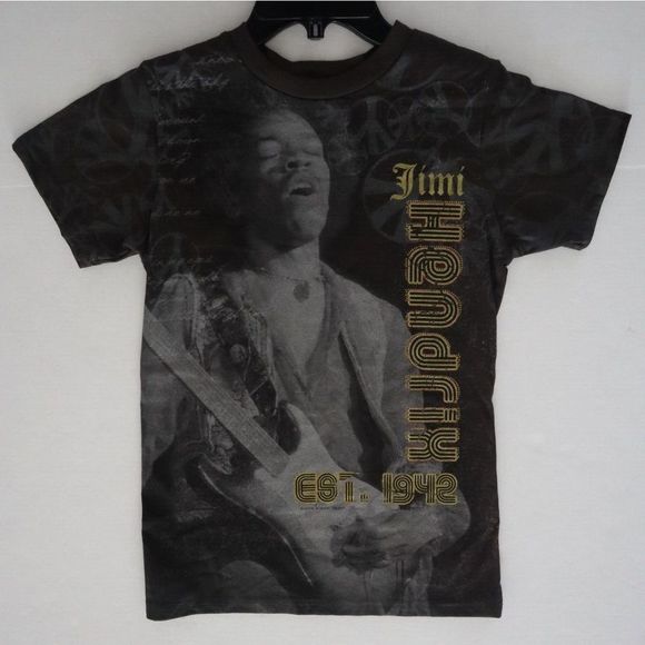 Global Design Women's Sz M Jimi Hendrix est. 1942 Perfect Tee Shirt - Picture 1 of 4